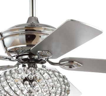 Crista 52" Metal/Wood LED Ceiling Fan - JONATHAN Y